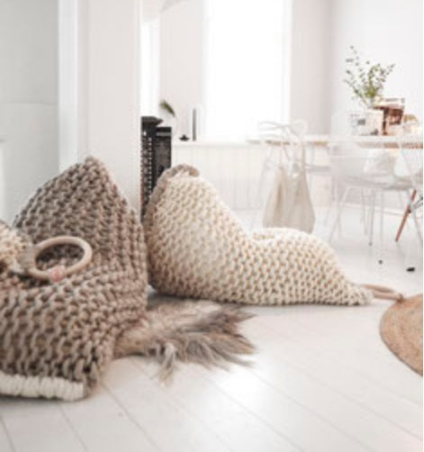 Gebreide zitzak medium