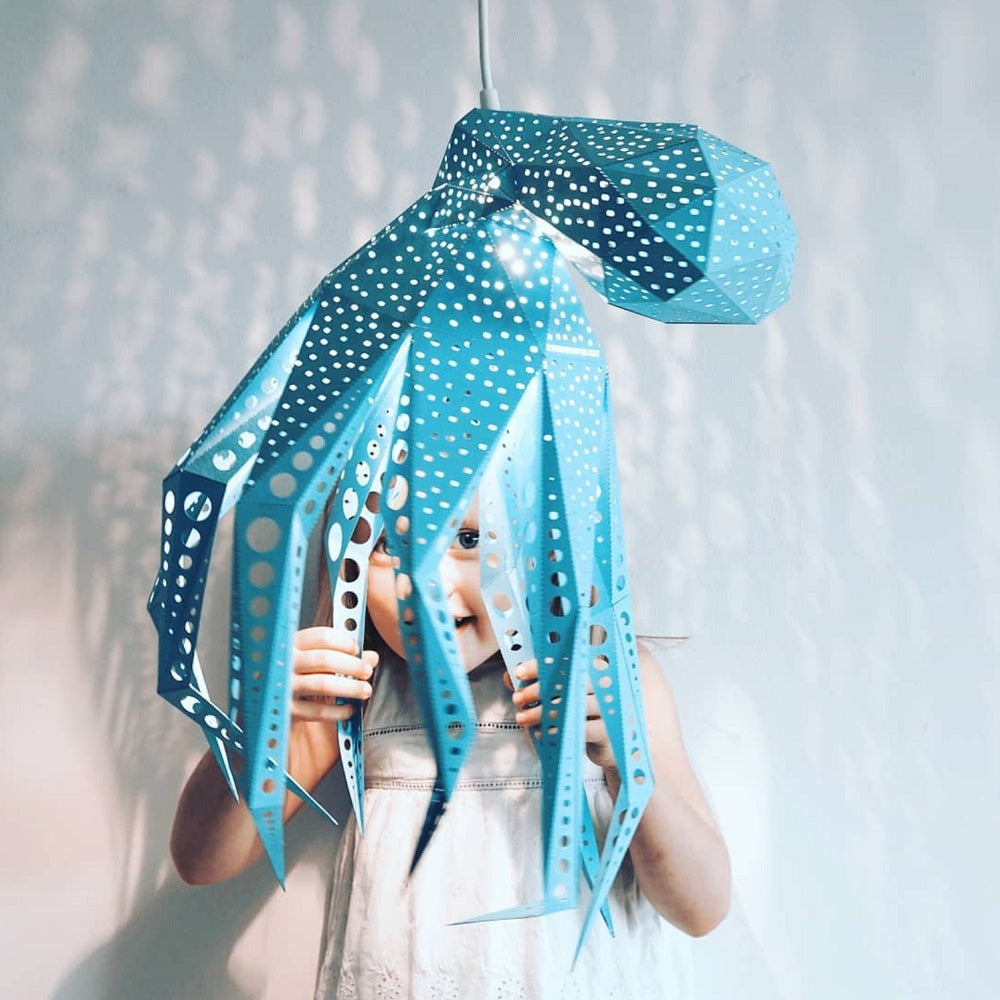 Octopus Paper Lantern Blauw