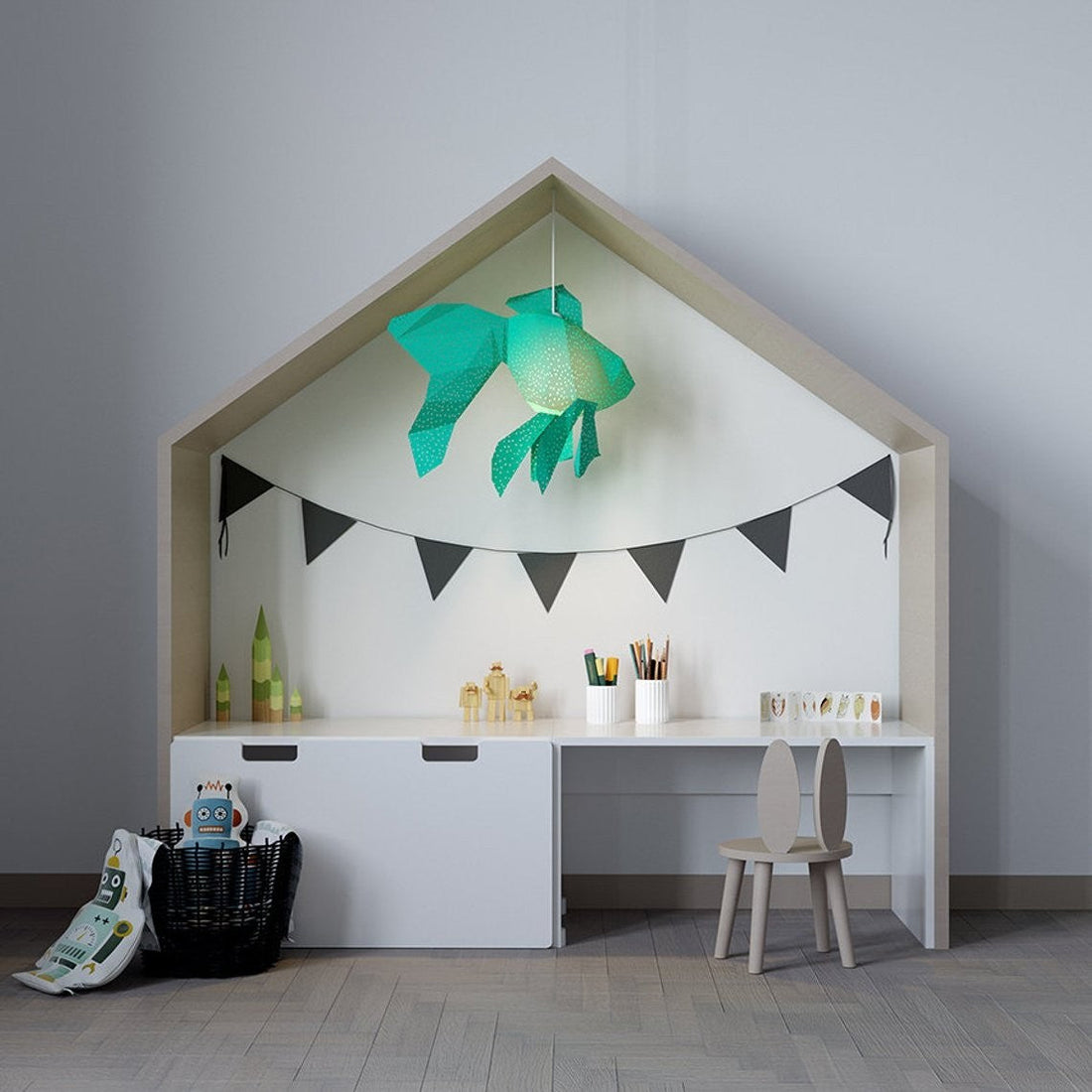 Fish Paper Lantern Mint