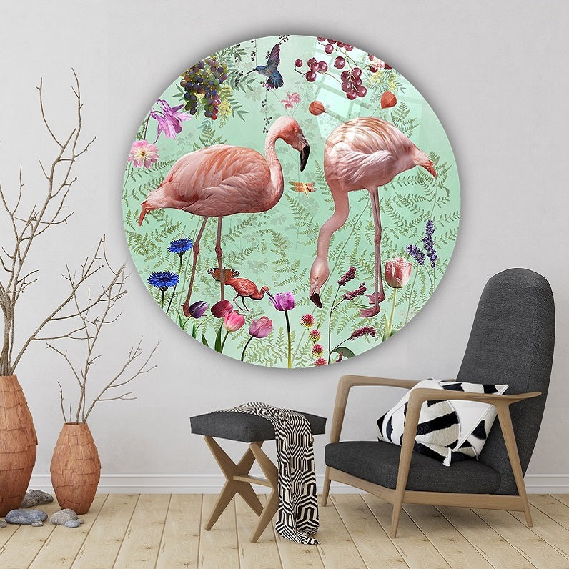 Behangcirkel Plexiglas ⌀ 130 cm Audubon Green