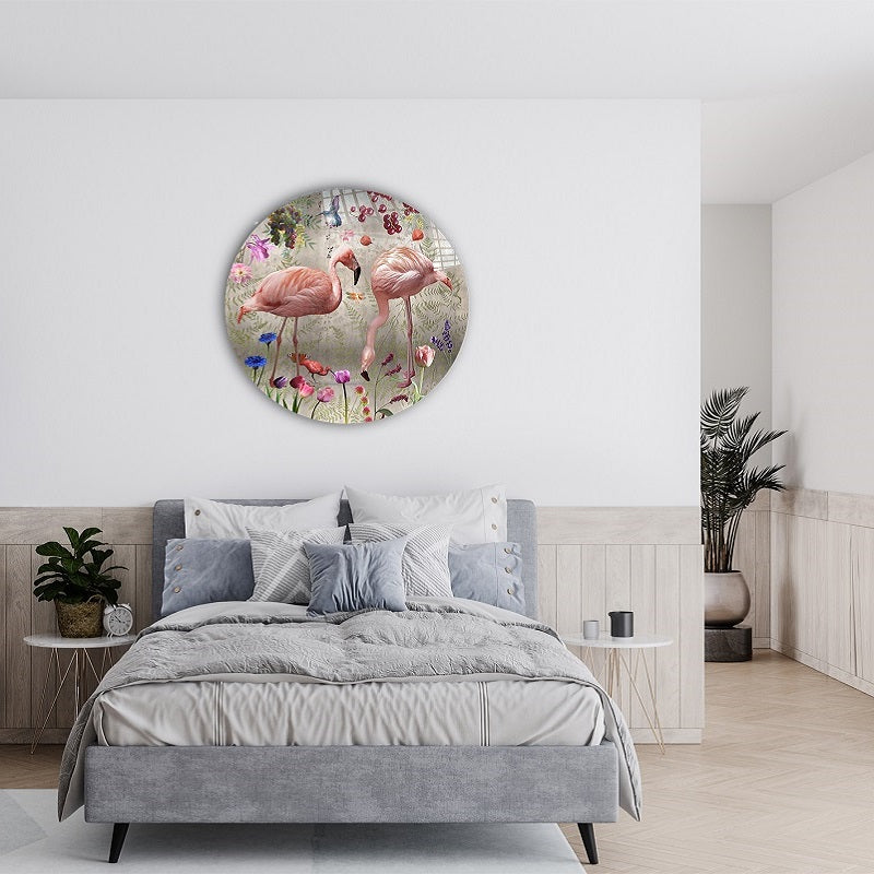 Behangcirkel Plexiglas ⌀ 100 cm Audubon Grey