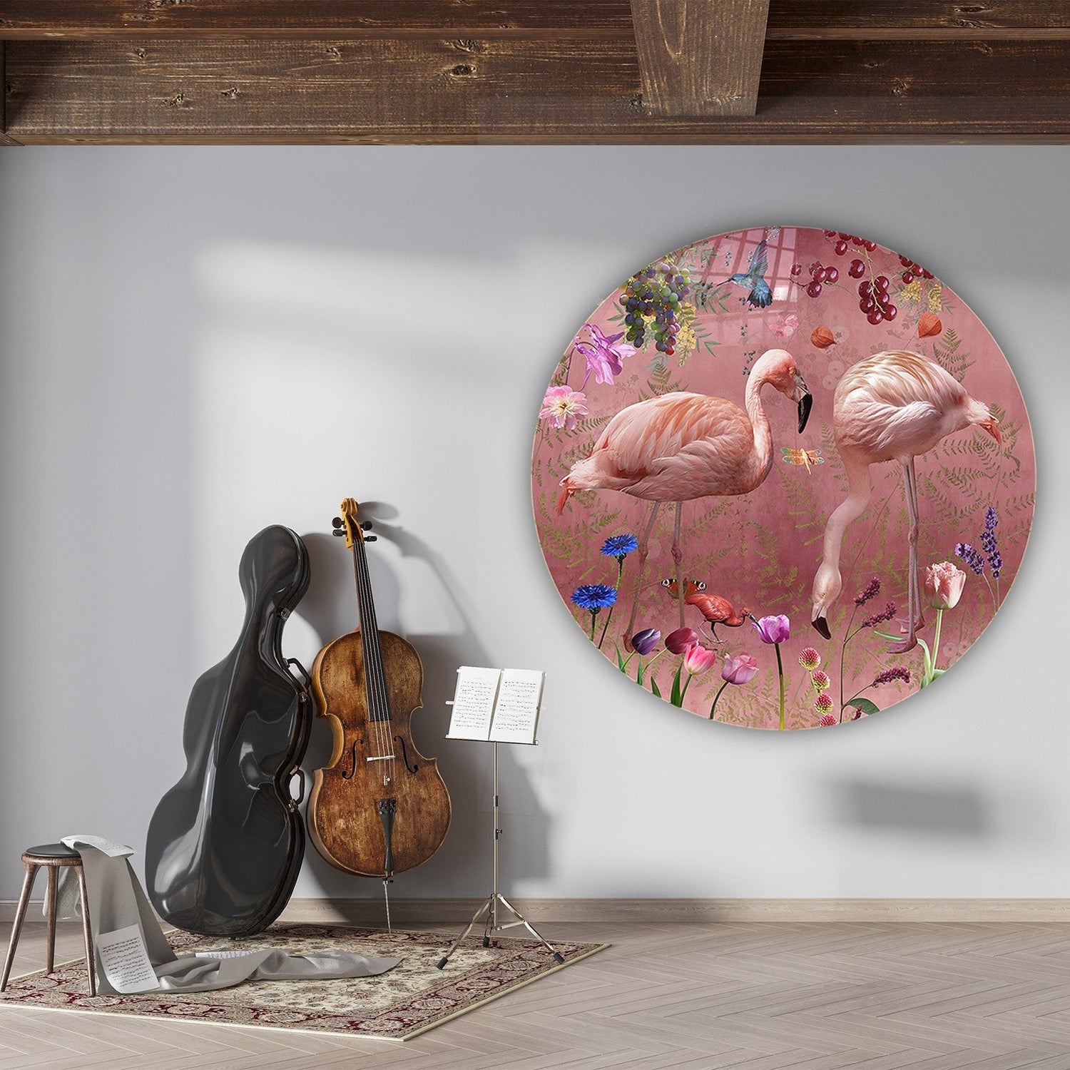 Behangcirkel Plexiglas ⌀ 130 cm Audubon Red