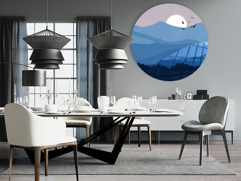 Wandcirkel - Blue Mountain