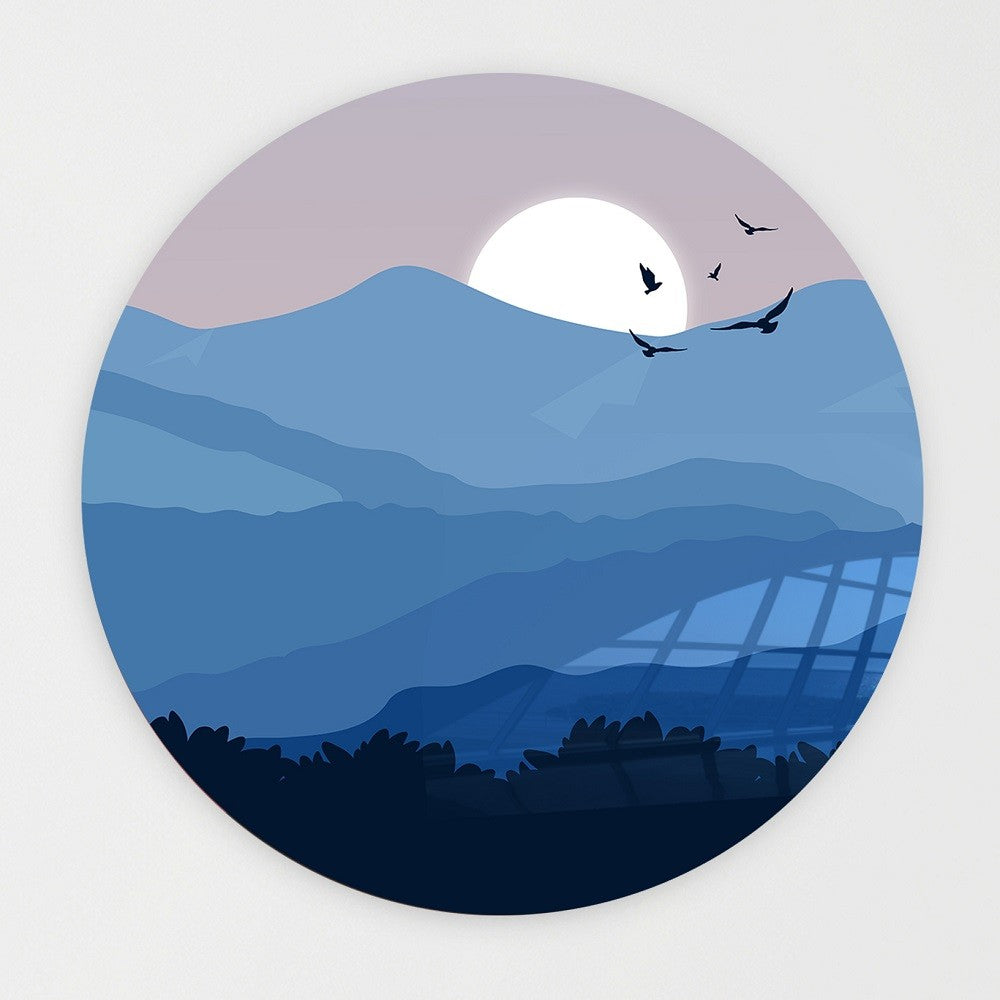 Wandcirkel - Blue Mountain