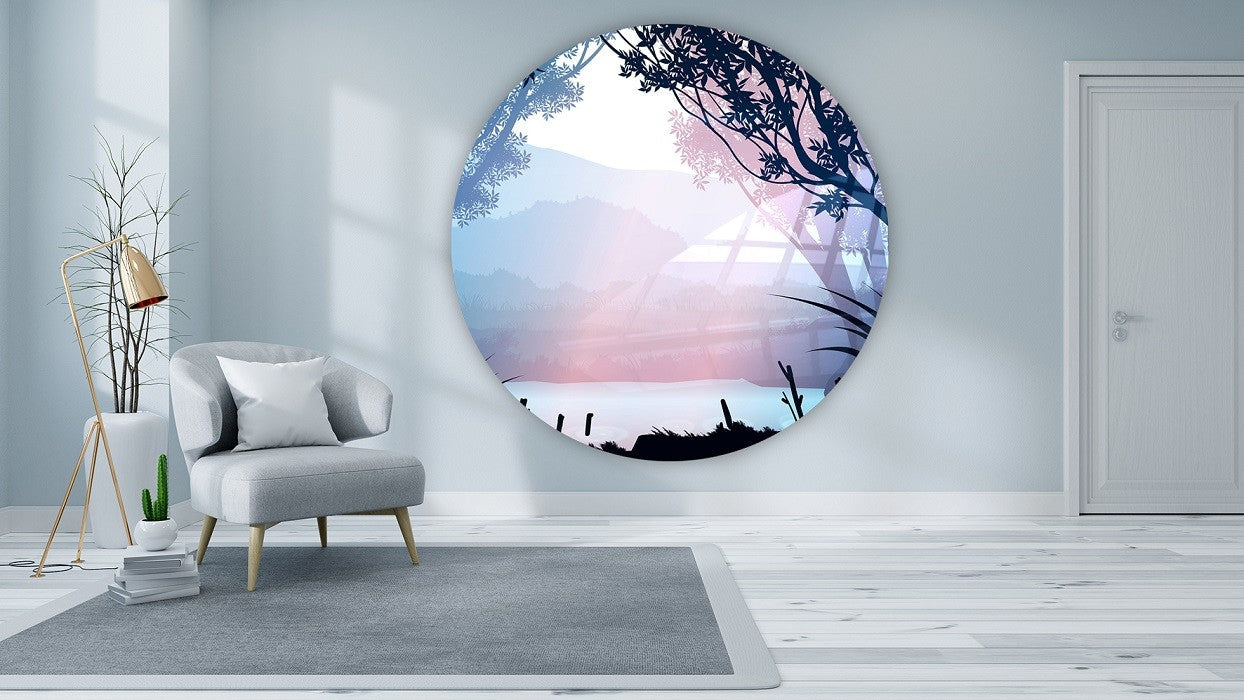 Wandcirkel - Colorful View