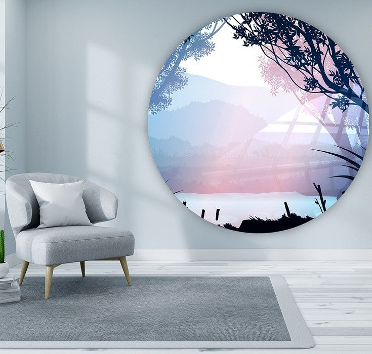 Wandcirkel - Colorful View