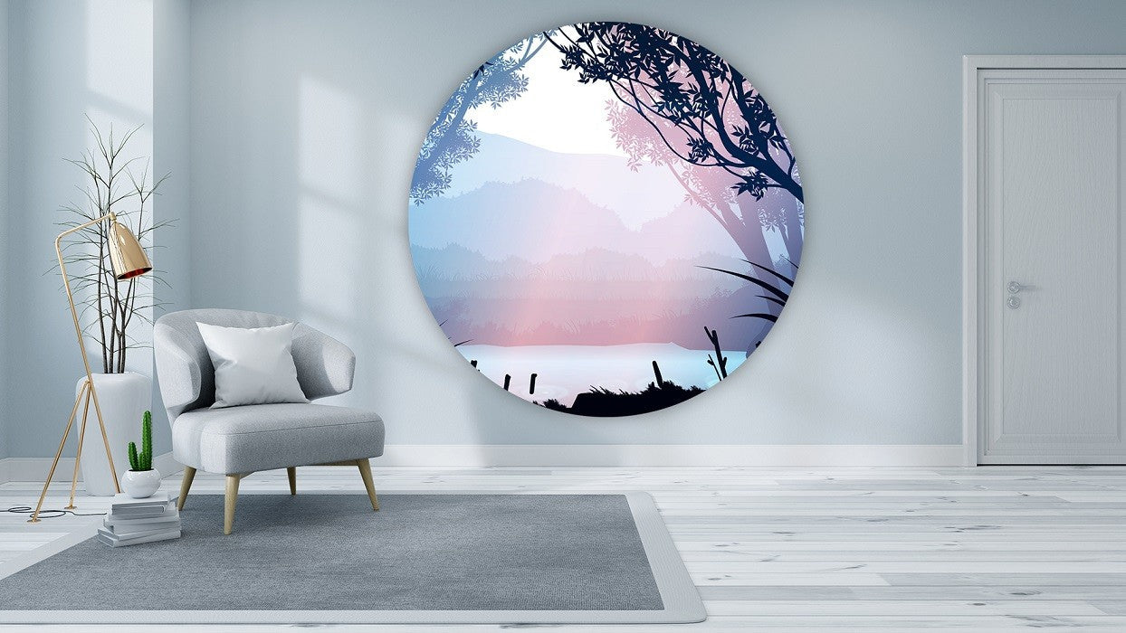 Wandcirkel - Colorful View