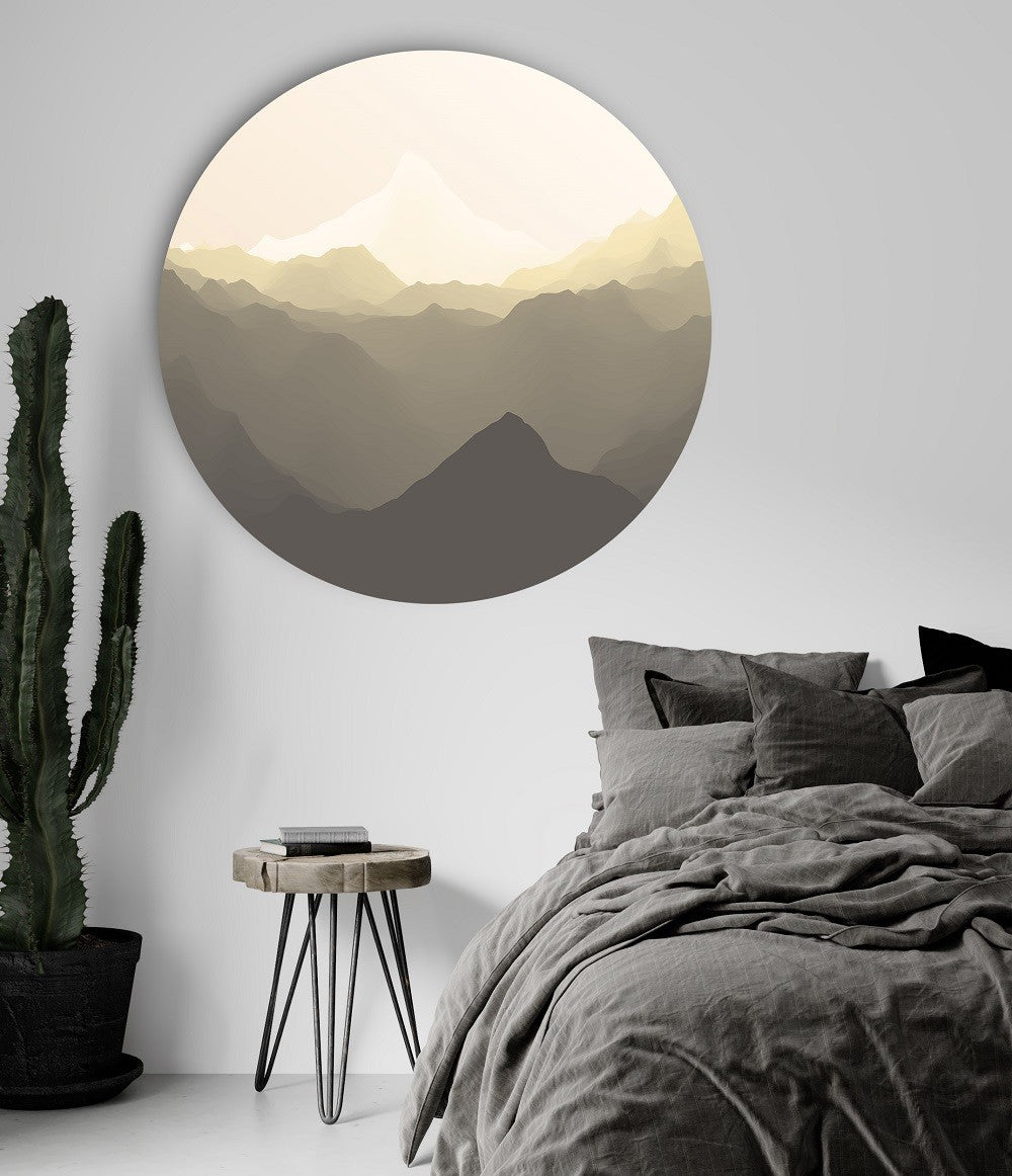 Wandcirkel - Grey Mountain