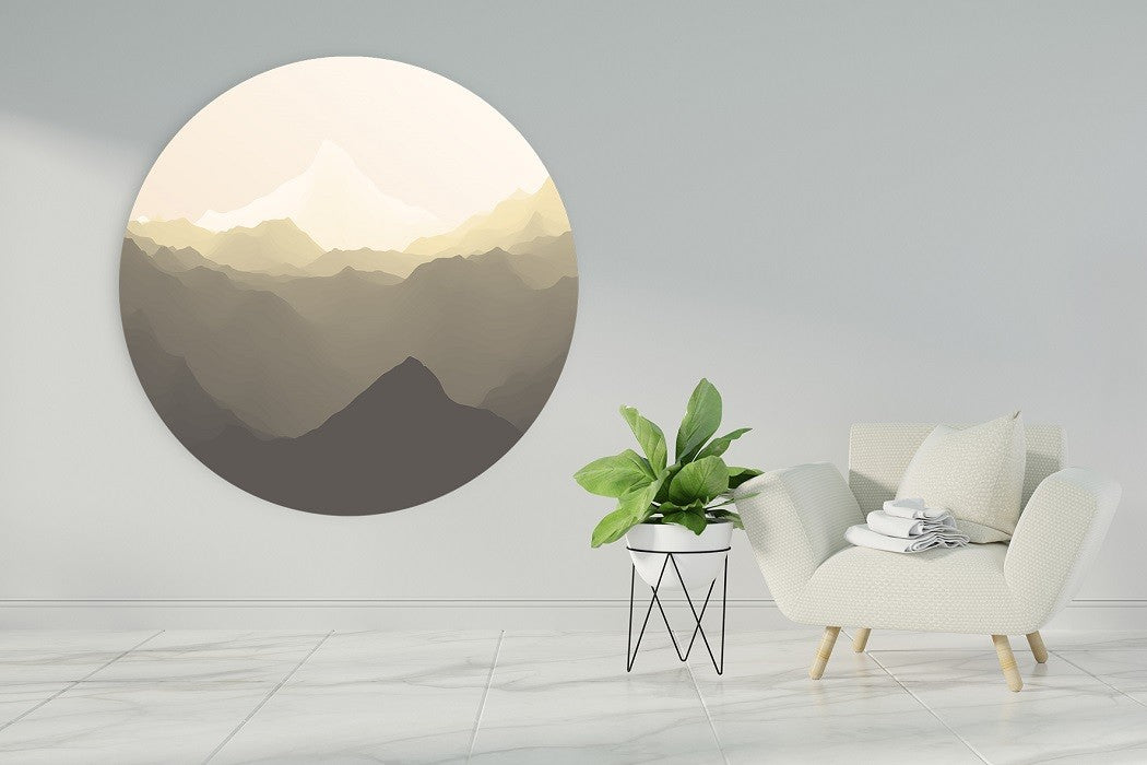 Wandcirkel - Grey Mountain