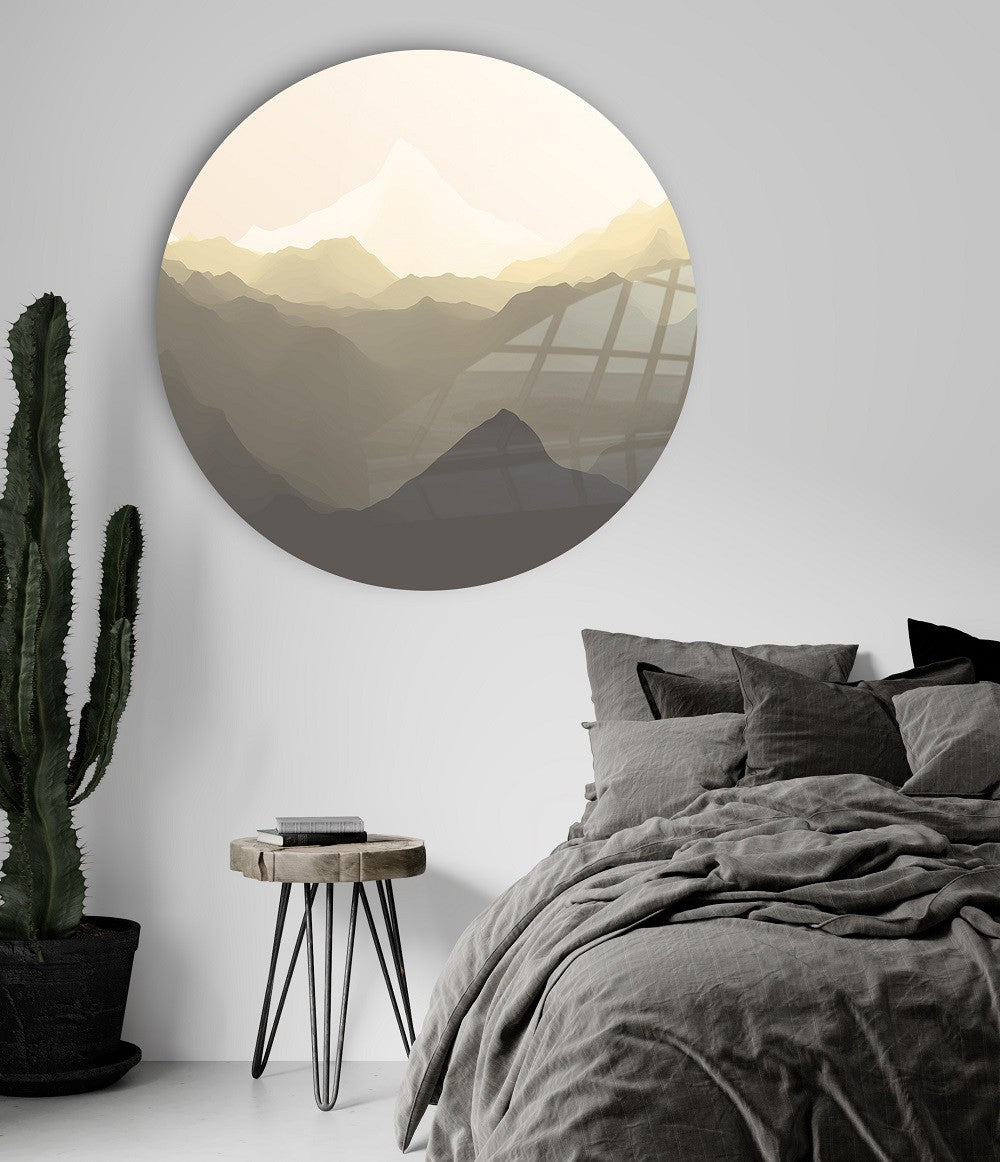Wandcirkel - Grey Mountain