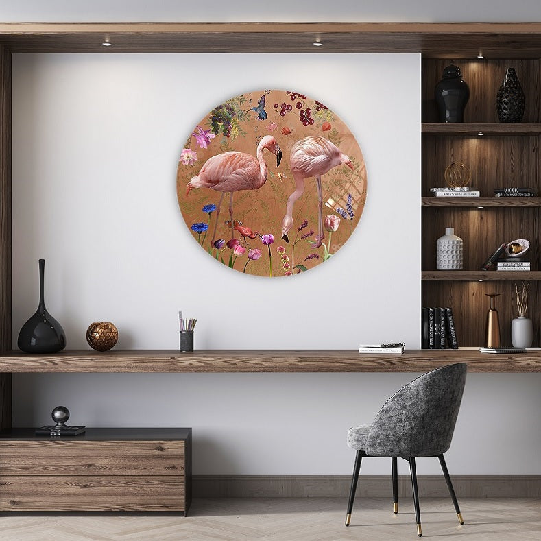 Behangcirkel Plexiglas ⌀ 100 cm Audubon Mandarin