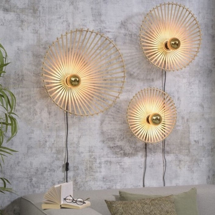 Bromo - wandlamp - Bamboe - Naturel