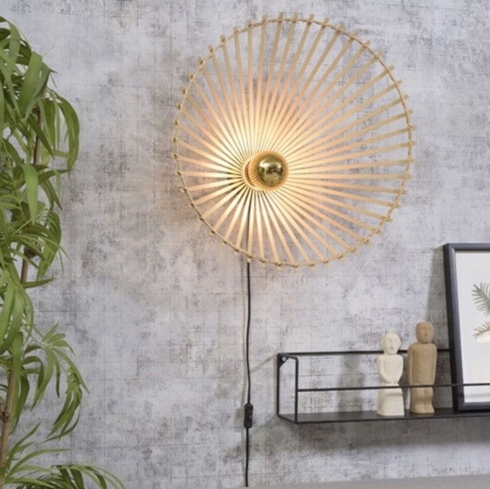 Bromo - wandlamp - Bamboe - Naturel