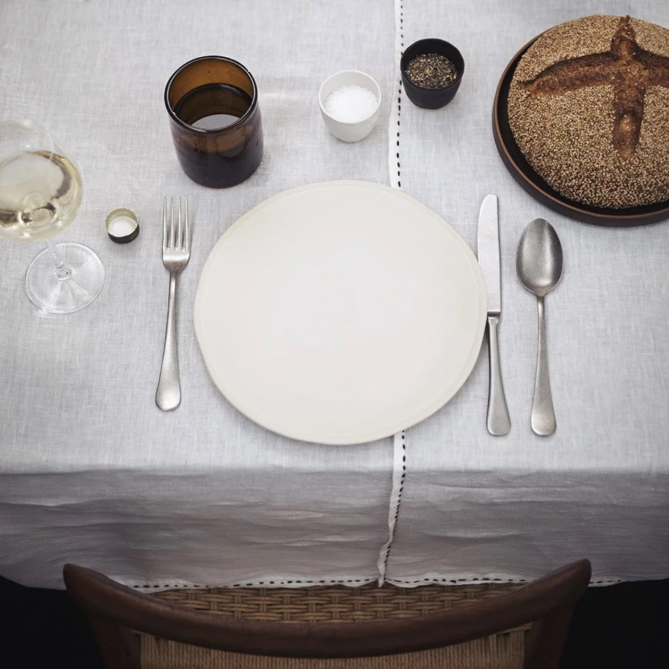 Weave – tafelkleed linnen – rice and black