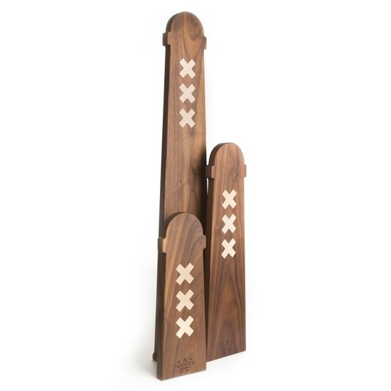 Houten serveerplank – Amsterdammertje - Walnoot/Esdoorn