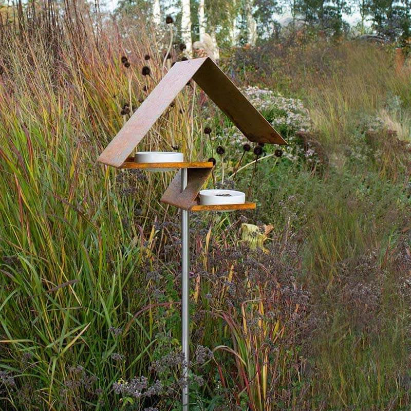 Zigzag voederhuisje Cortenstaal - Opossum