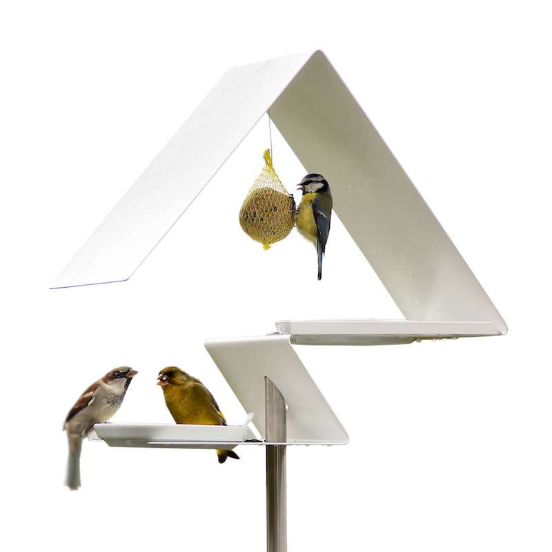 Zigzag voederhuisje Wit staal - Opossum